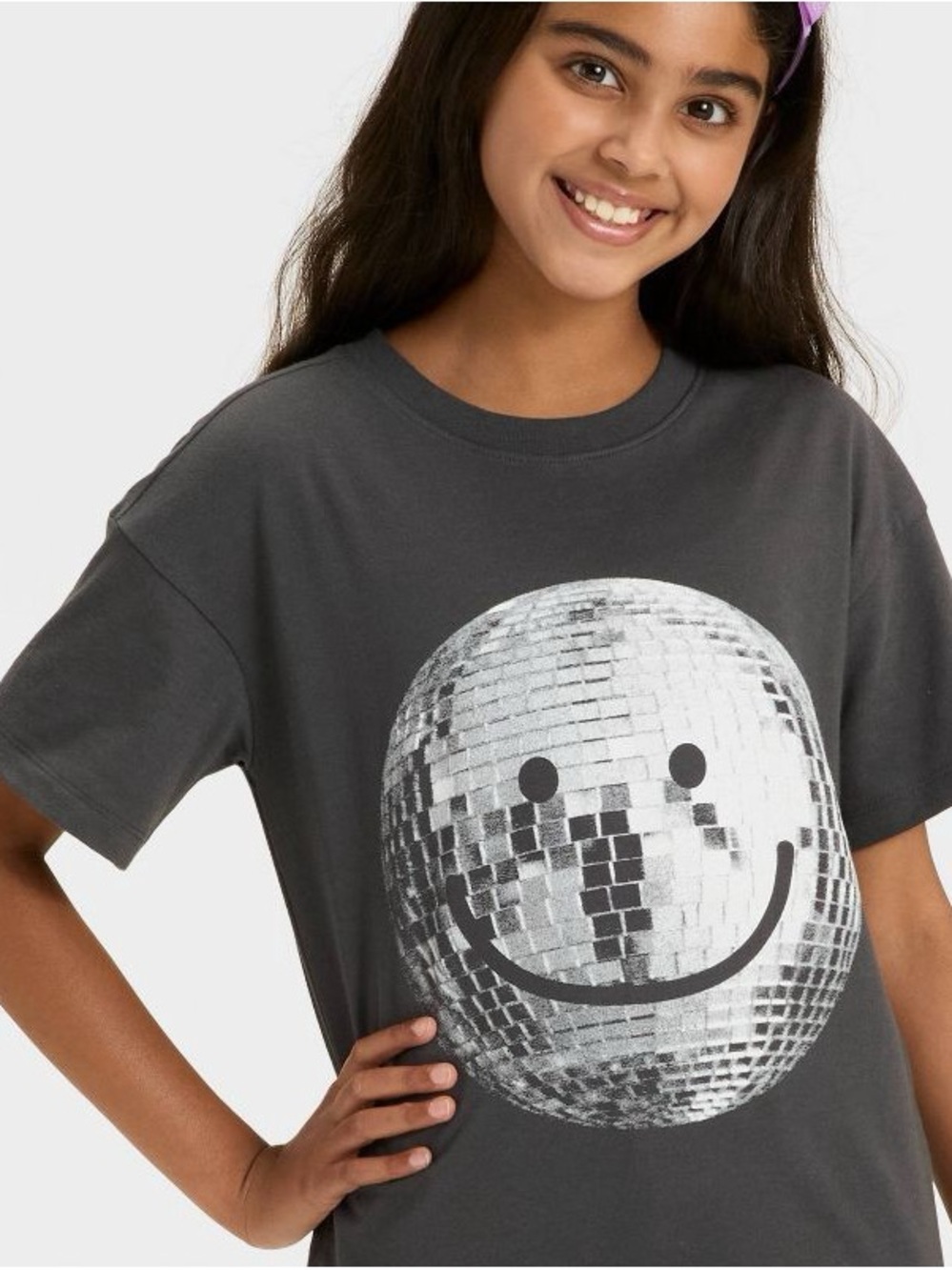Happy disco ball graphic tee smiley face Harry styles
